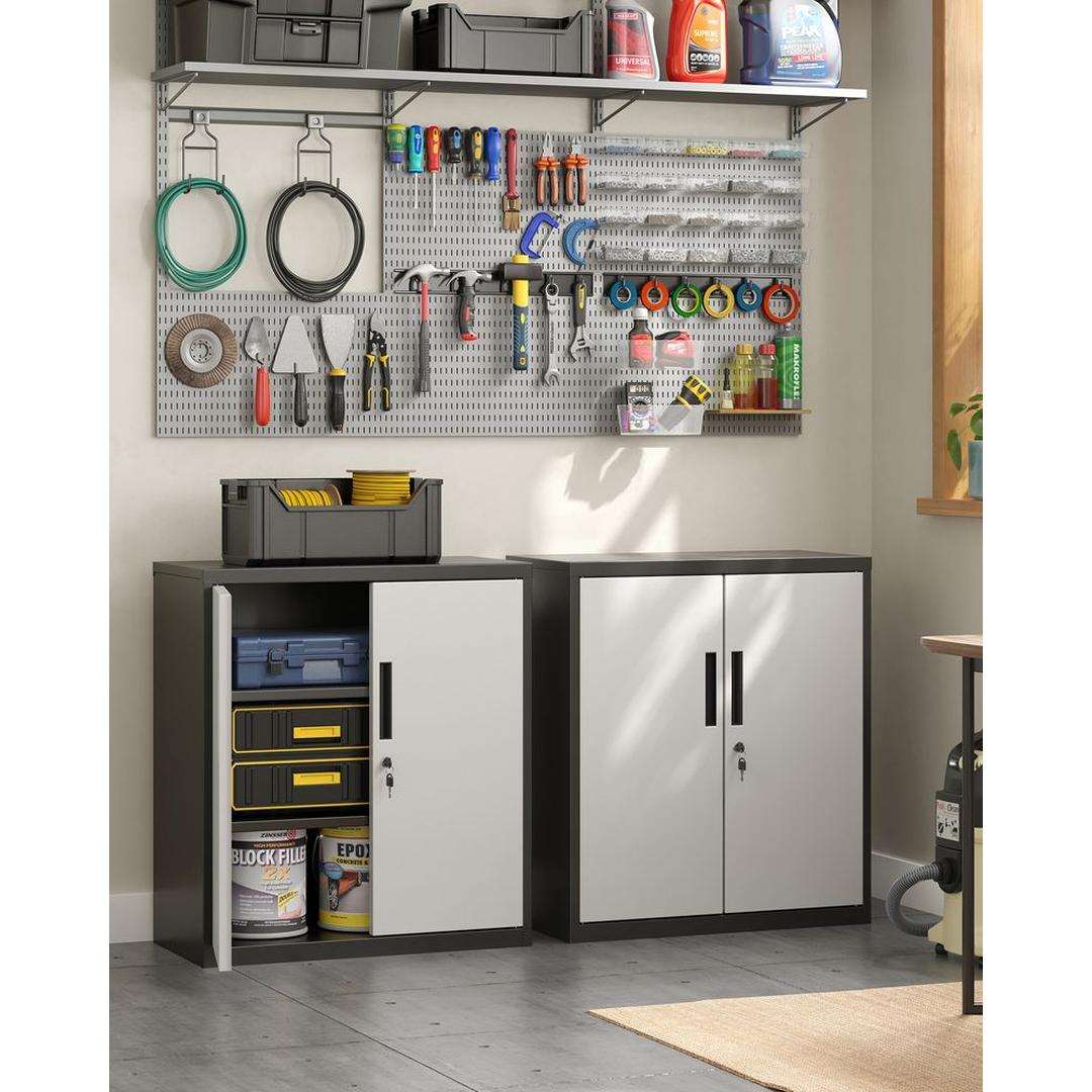 Stalen Opbergkast met Deuren – Stevige Bergkast voor Kantoor, Werkplaats of Bijkeuken