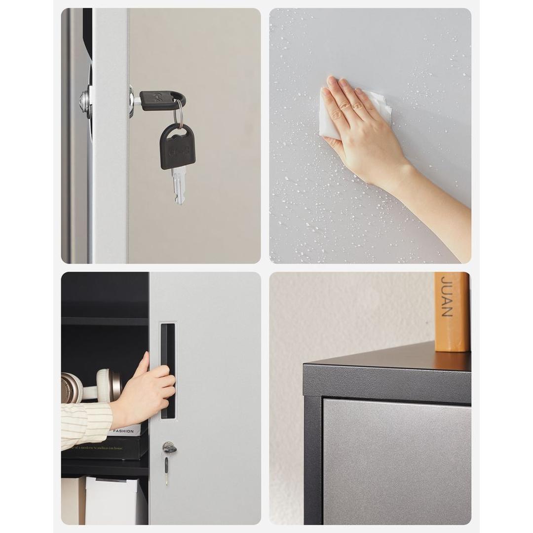 Stalen Opbergkast met Deuren – Stevige Bergkast voor Kantoor, Werkplaats of Bijkeuken