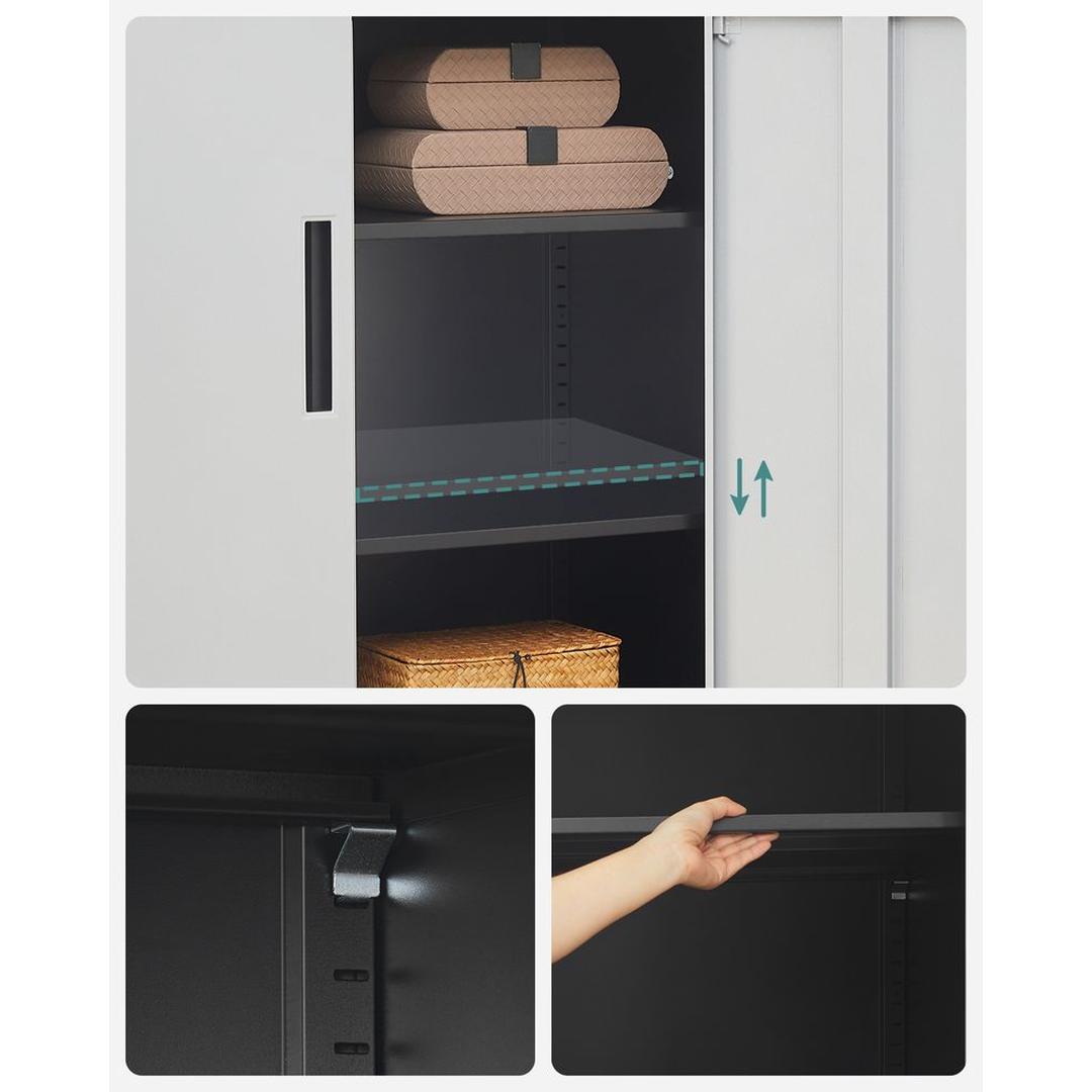 Stalen Opbergkast met Deuren – Stevige Bergkast voor Kantoor, Werkplaats of Bijkeuken