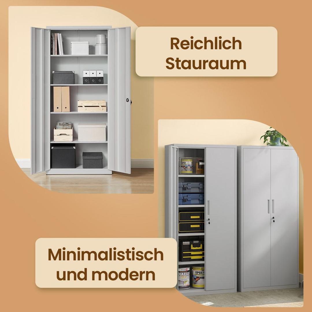 Multifunctionele Opbergkast met Deuren – Geschikt als Archiefkast of Bergkast voor Kantoor en Thuis