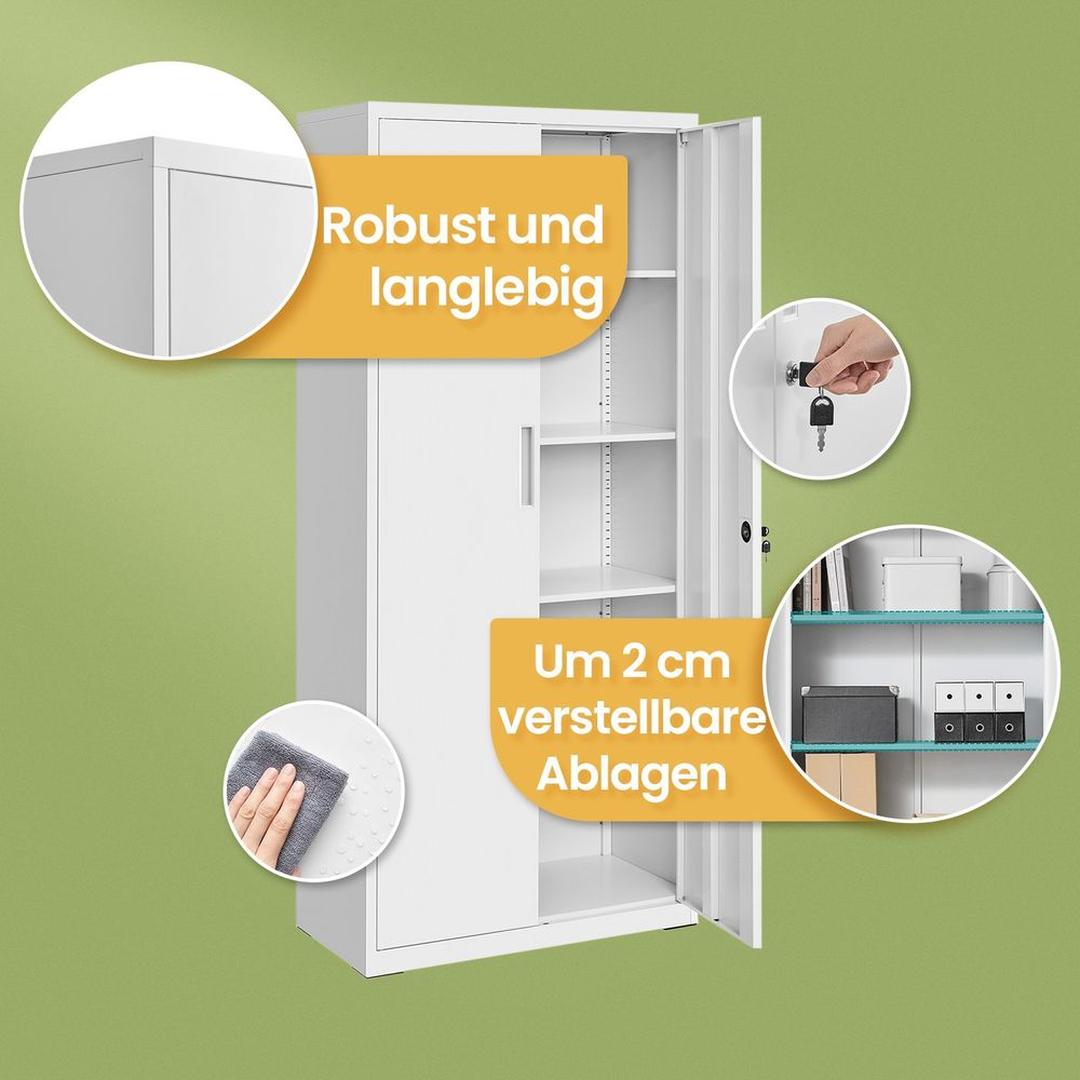 Multifunctionele Opbergkast met Deuren – Geschikt als Archiefkast of Bergkast voor Kantoor en Thuis
