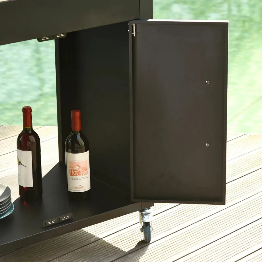 Keukentrolley met 1 Kruidenrek en 1 Handdoekhouder – 109 x 40 x 89 cm, Witte Servierwagen op Wielen