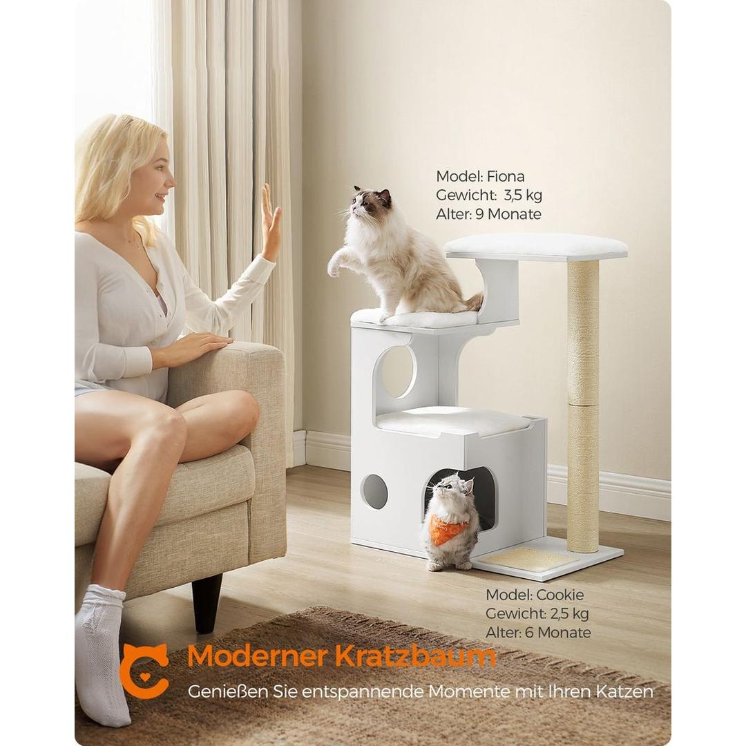 Krabpaal 88 cm in Vintagebruin – Compact Klim- en Speelmeubel voor Katten