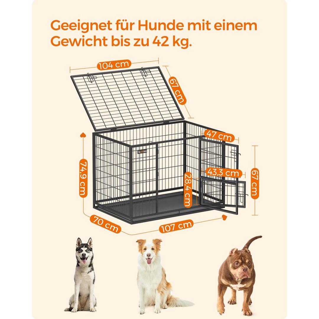 Draagbare Hondenbench met Stevige Constructie – Opvouwbare Transportkooi voor Hond