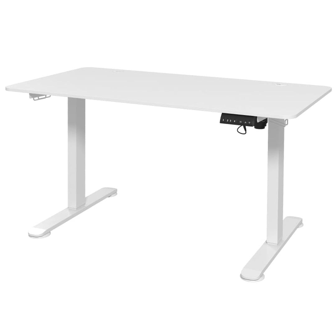 Elektrisch verstelbaar bureau wit – Zit-sta tafel 140x70 cm met geheugenfunctie, 4-delige tafelblad, anti-collisie en oververhittingsbeveiliging