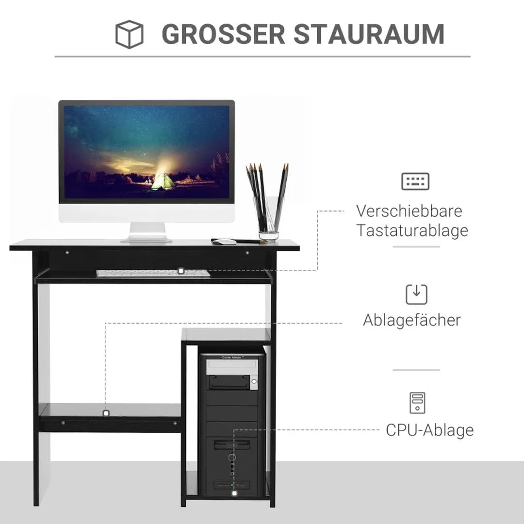 Bureau wit – Compact computertafel 80x45x75 cm – PC tafel voor kantoor of studeerkamer