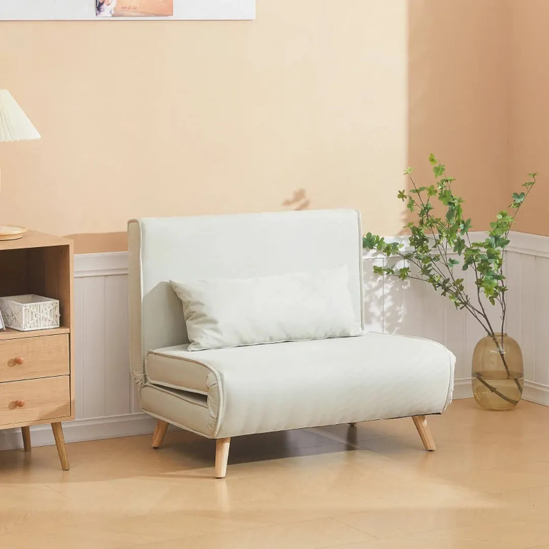 Sofa bed – inklapbaar – verstelbare rugleuning – Nordic design – linnen stof – 94 x 78 x 80 cm