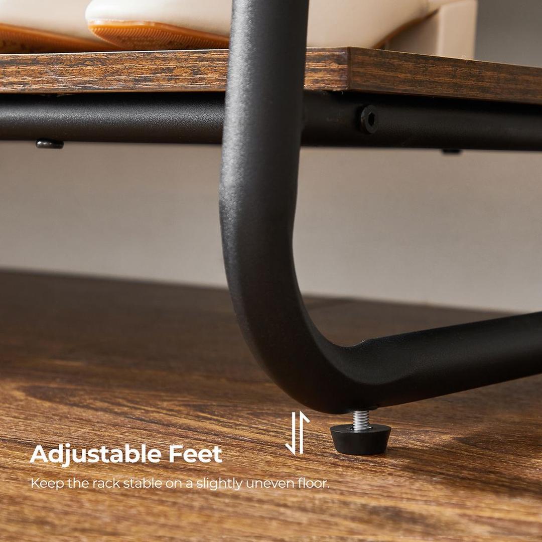 Kledingrek in Vintagebruin en Zwart – Vrijstaand Metalen Ontwerp voor Slaapkamer of Hal