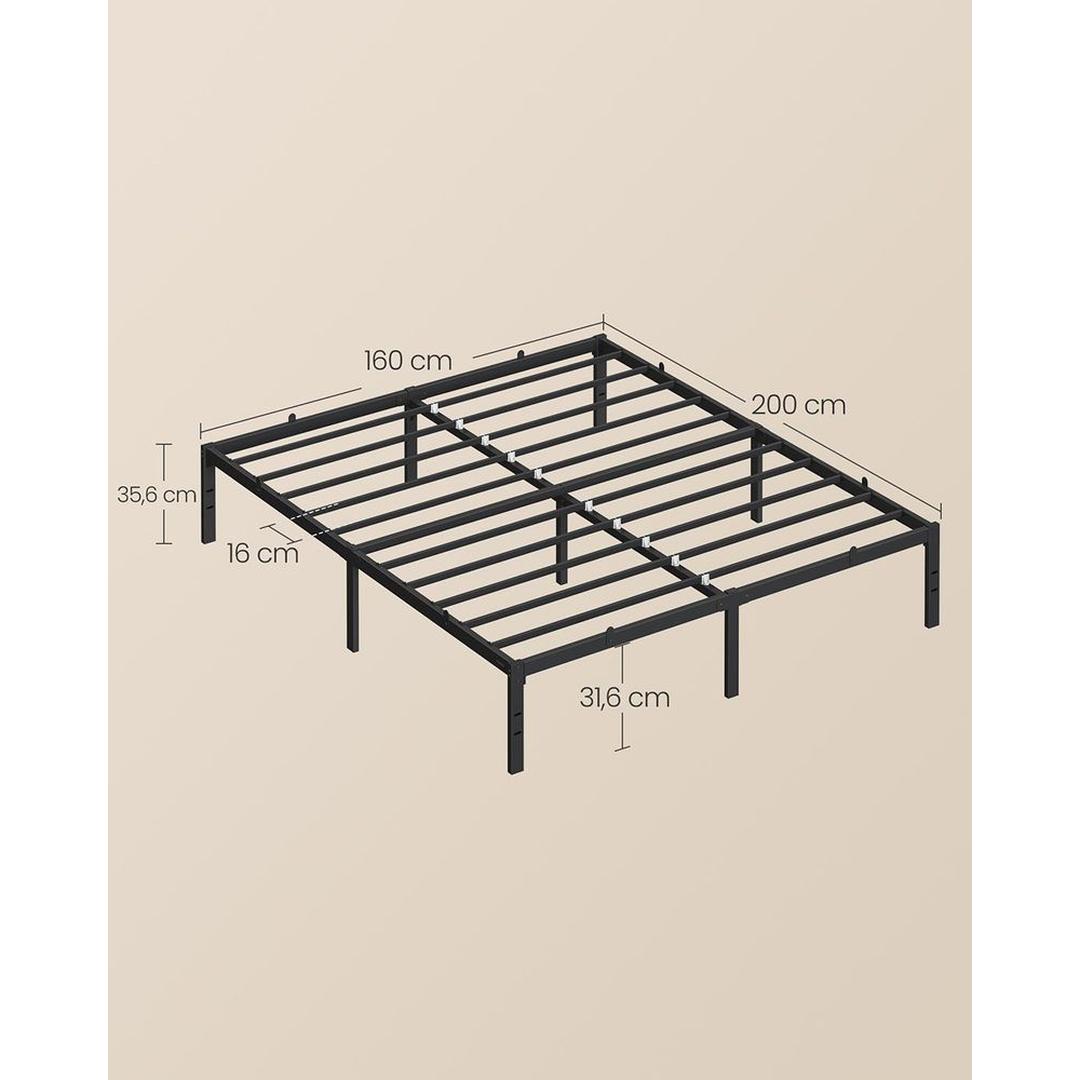 Stalen Bedframe met Verhoogd Onderbed – Geschikt voor 90/140/160 × 200 cm – Stevige Constructie – Stil in Gebruik