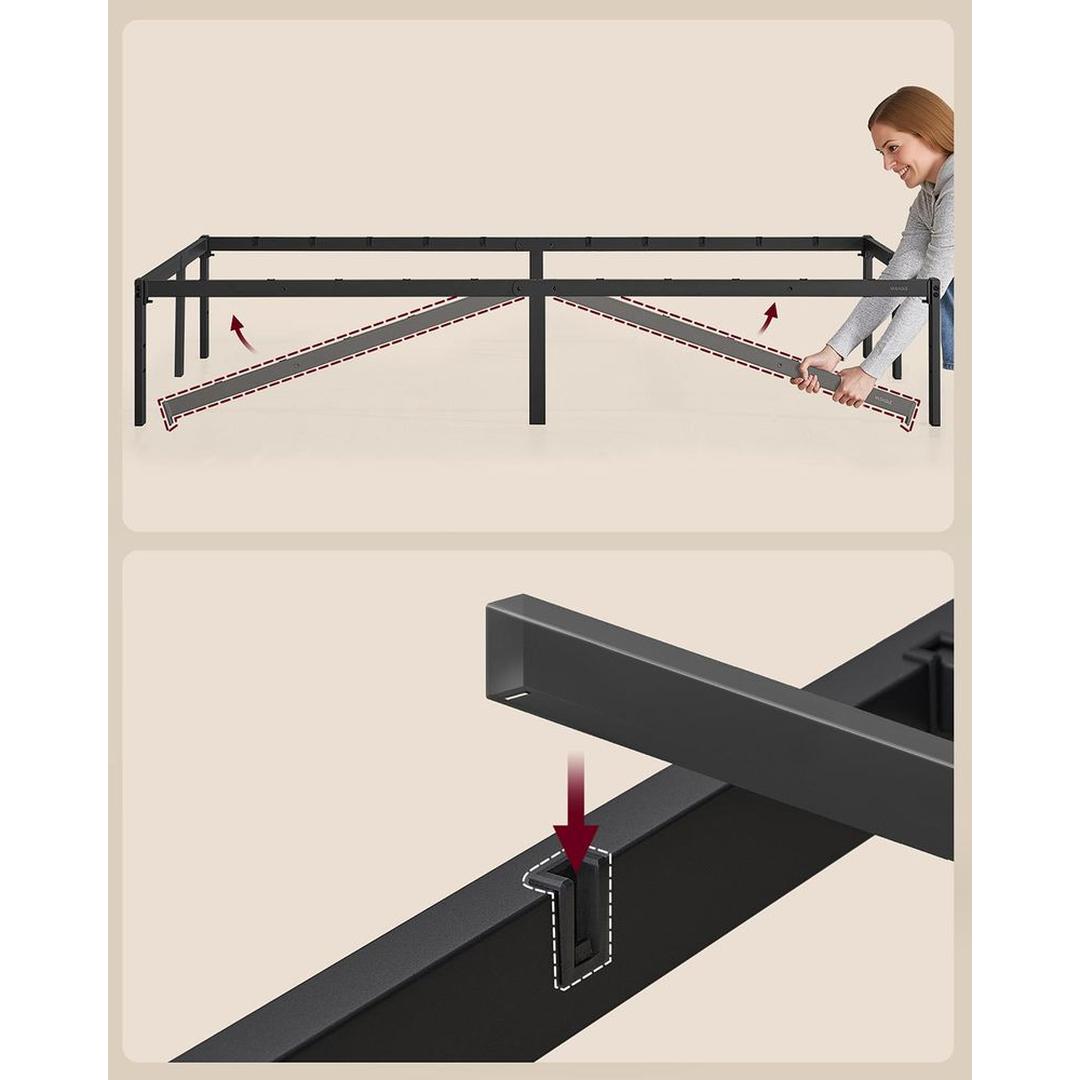 Stalen Bedframe met Verhoogd Onderbed – Geschikt voor 90/140/160 × 200 cm – Stevige Constructie – Stil in Gebruik