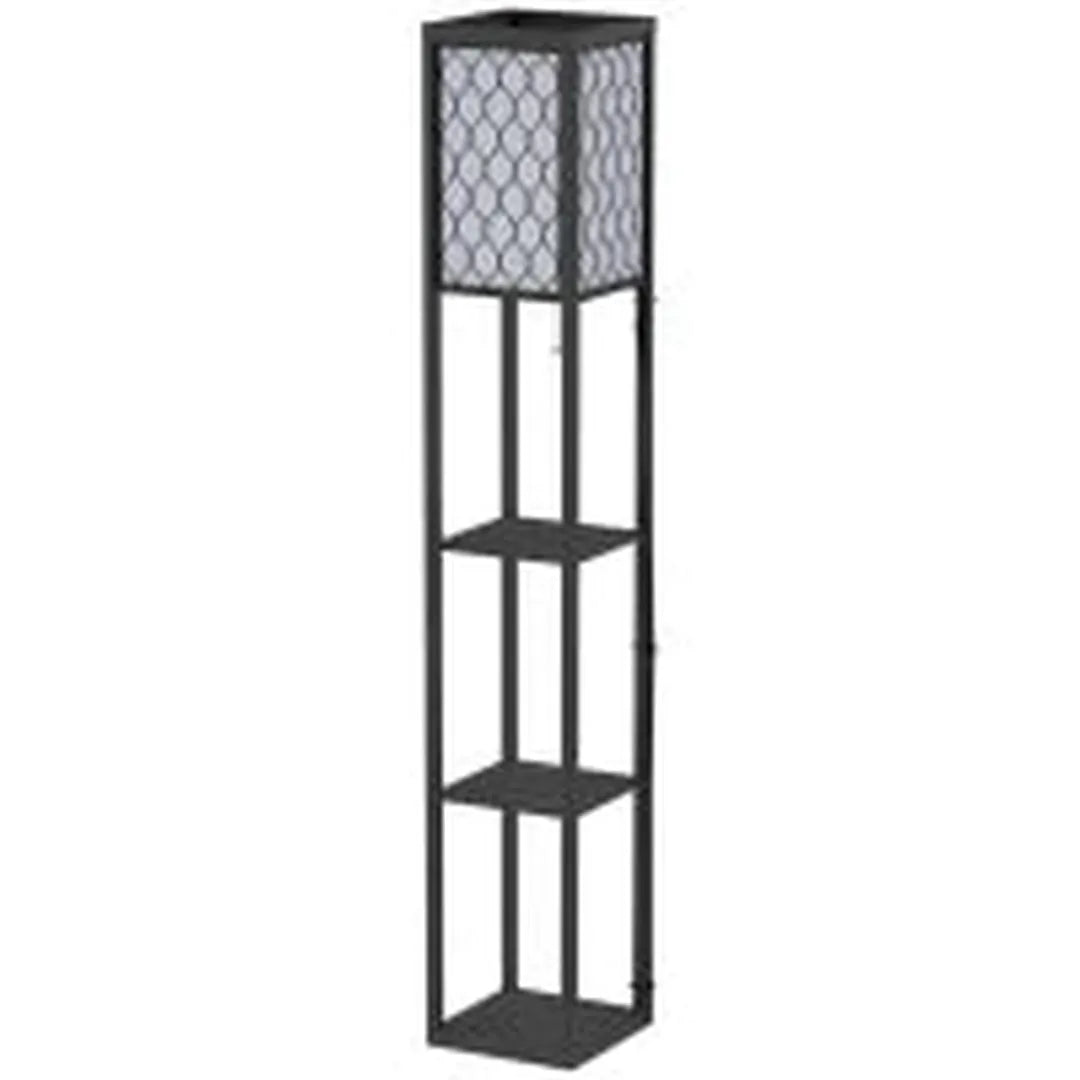Vloerlamp met plank – staande lamp met E27 fitting – geschikt voor woonkamer en slaapkamer – exclusief lamp
