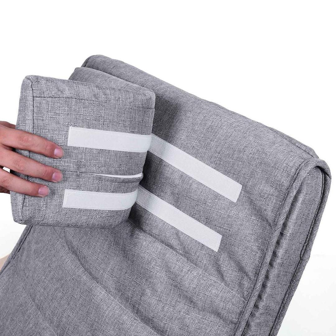 Grijze Schommelstoel met Voetensteun – Comfortabele Relaxstoel voor Woonkamer of Leeshoek