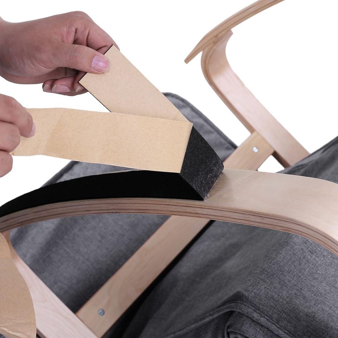 Grijze Schommelstoel met Voetensteun – Comfortabele Relaxstoel voor Woonkamer of Leeshoek