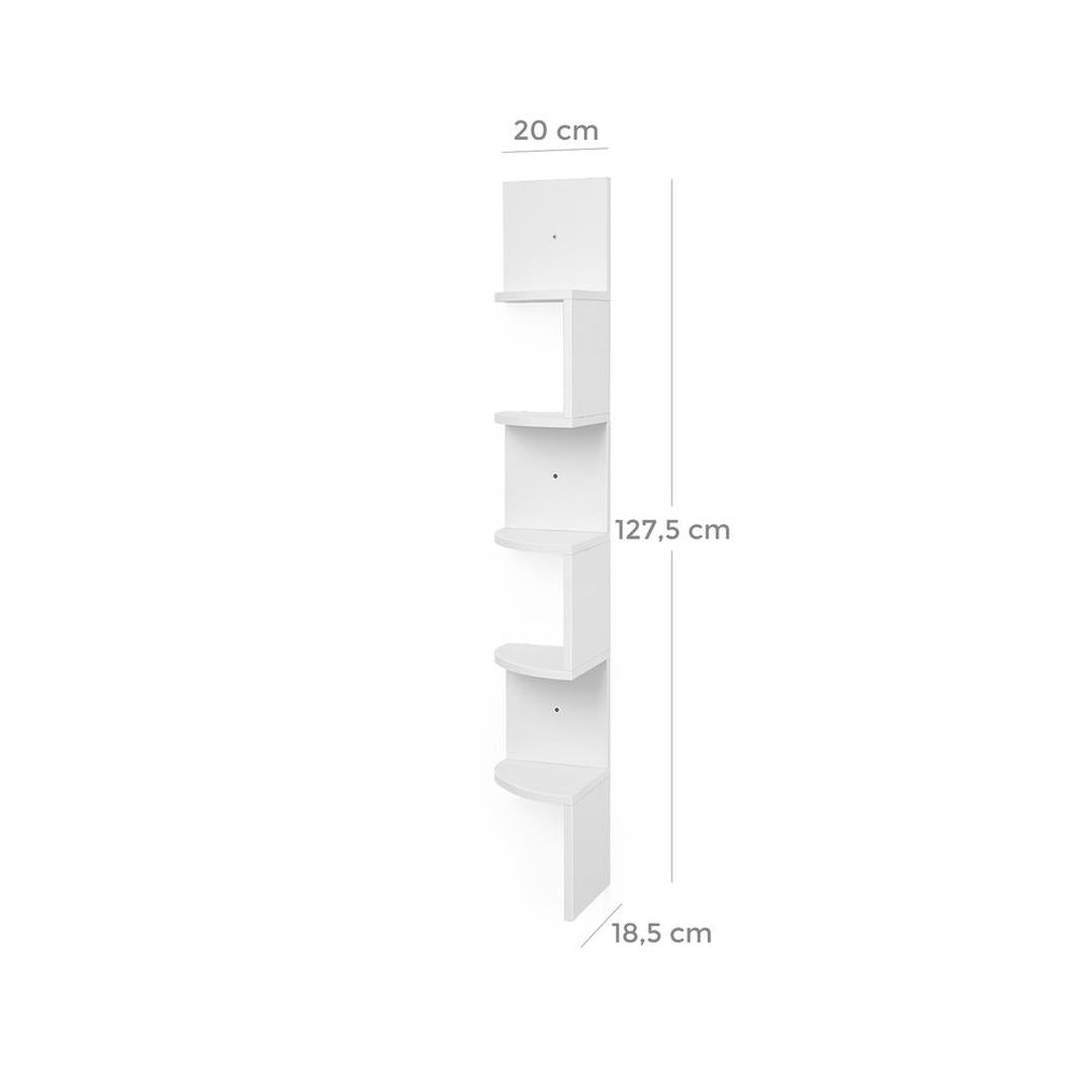 Zwevend Hoekwandrek in Houtlook – Ruimtebesparende Wandplank voor Woonkamer, Keuken of Slaapkamer