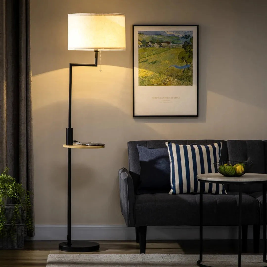 Staande lamp met E27 fitting – metalen frame – 150 cm hoog
