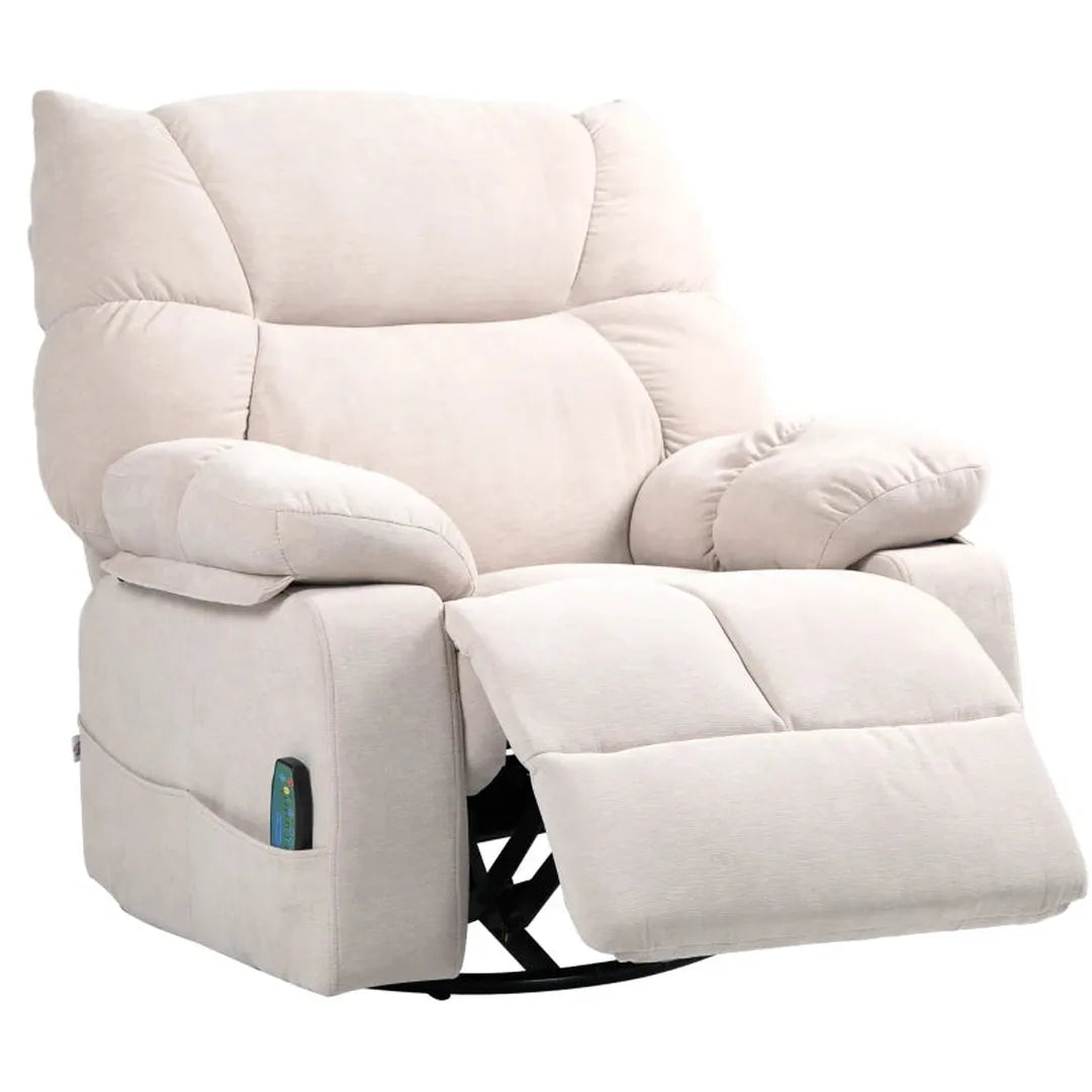 Massagestoel met warmte- en kantelfunctie – draaibaar – metalen frame – max. 150 kg – 98 x 90 x 98 cm