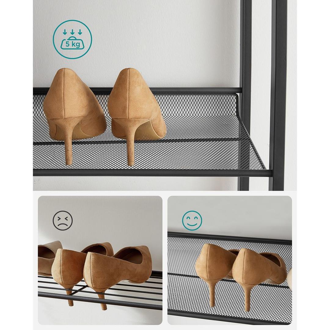 Schoenenrek met 12 Opbergniveaus – Extra Ruim Open Schoenenmeubel voor Hal, Slaapkamer of Garderobe