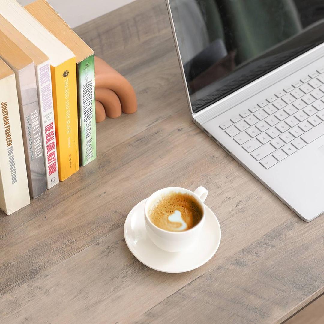 Bureau in Industriële Stijl met 2 Opbergplanken – Stevig Werkblad voor Kantoor en Thuiswerkplek