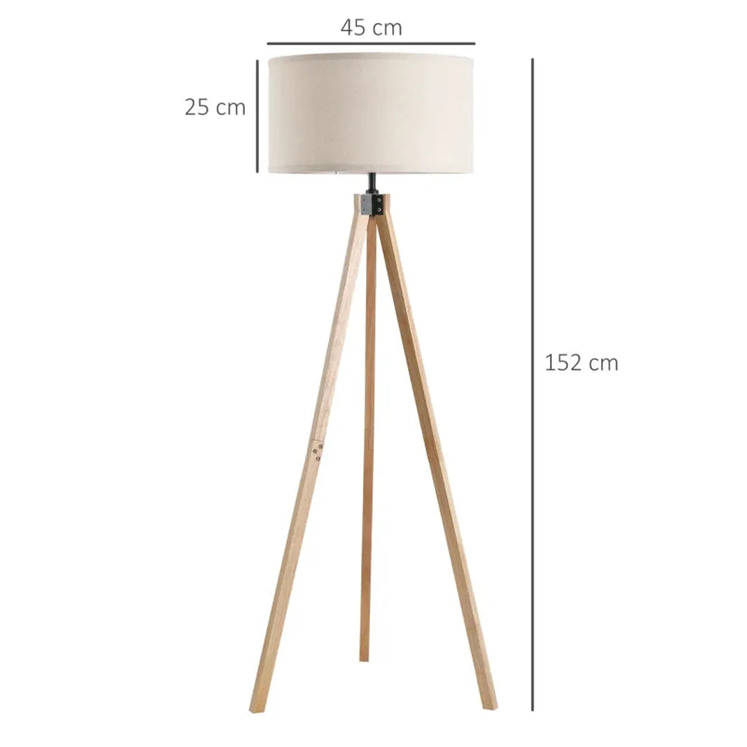 Staande lamp met E27 fitting – staal en polyester