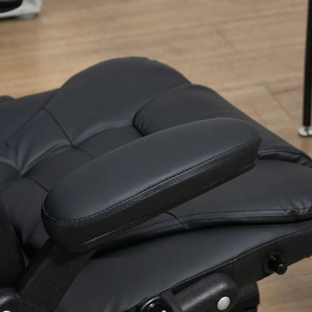 Bureaustoel met massage- en verwarmingsfunctie – verstelbaar, kantelbaar en 360° draaibaar, kunstleder, bruin