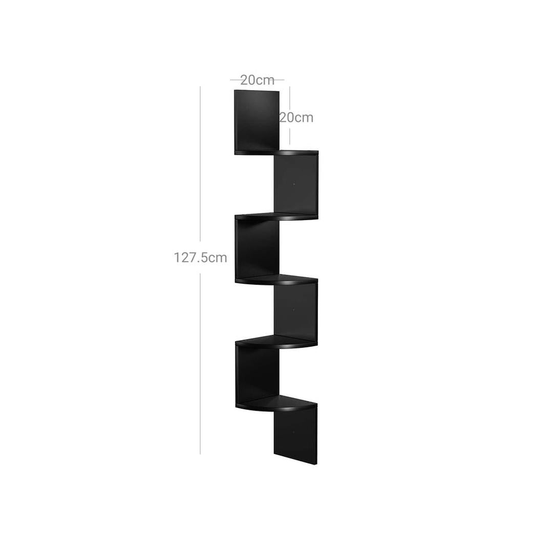 Zwevend Hoekwandrek in Houtlook – Ruimtebesparende Wandplank voor Woonkamer, Keuken of Slaapkamer