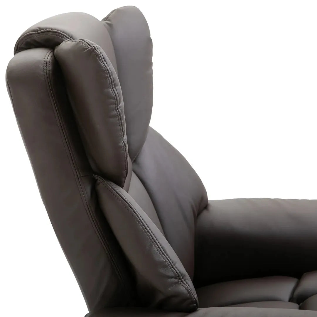 Relaxfauteuil met Massagefunctie en Voetenbank – Kunstleer Zwart – Verstelbaar 79 × 82 × 101 cm