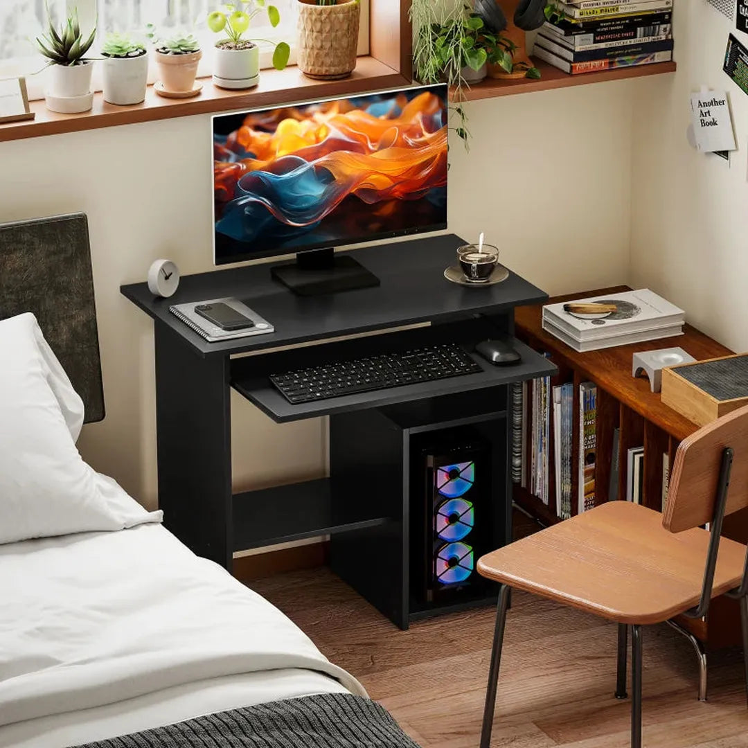 Bureau wit – Compact computertafel 80x45x75 cm – PC tafel voor kantoor of studeerkamer