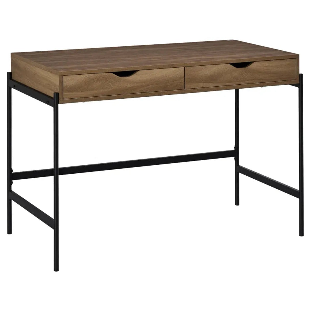 In hoogte verstelbaar statafel – C-vormig – 4 wielen – 65 x 48 x 70-110 cm – naturel/wit