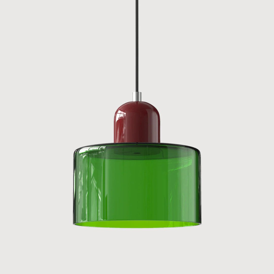 Arvid hanglamp van glas en metaal – in een woonkamer (38)