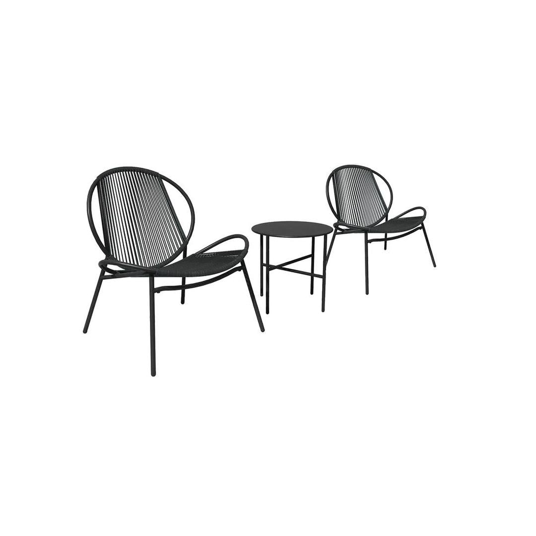 Tuin- en Balkonset – 3-delige Set met Tafel en 2 Stoelen – Geschikt voor Buiten en Balkon