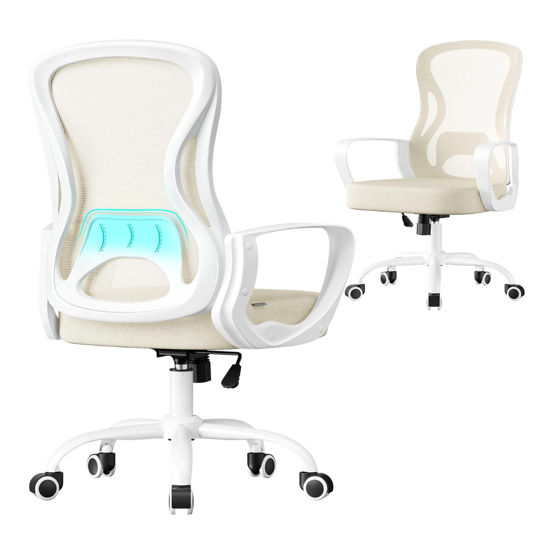 Ergonomische bureaustoel – in hoogte verstelbaar, opklapbare armleuningen, ademende mesh bekleding