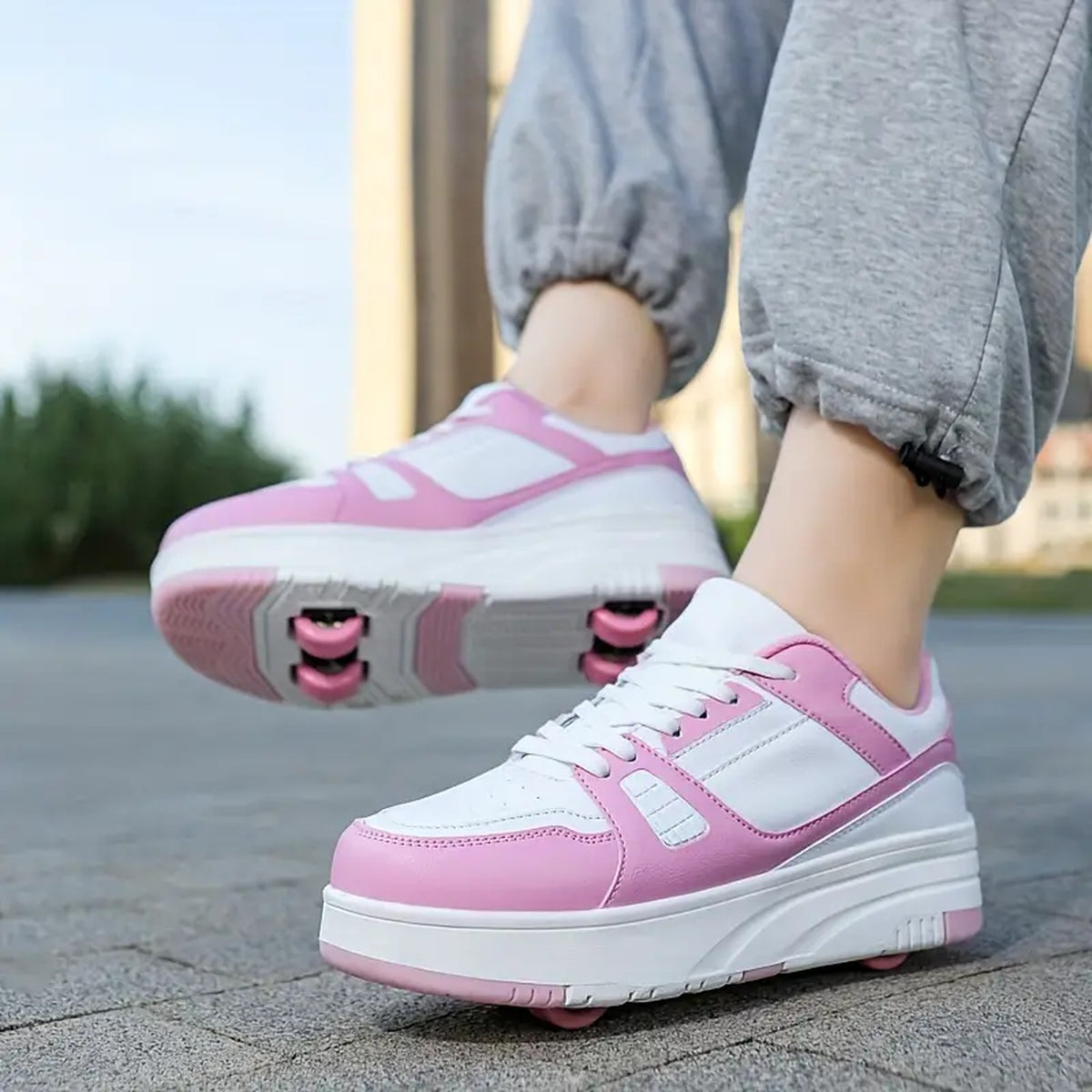 rollersportschoen – van bovenaf gezien