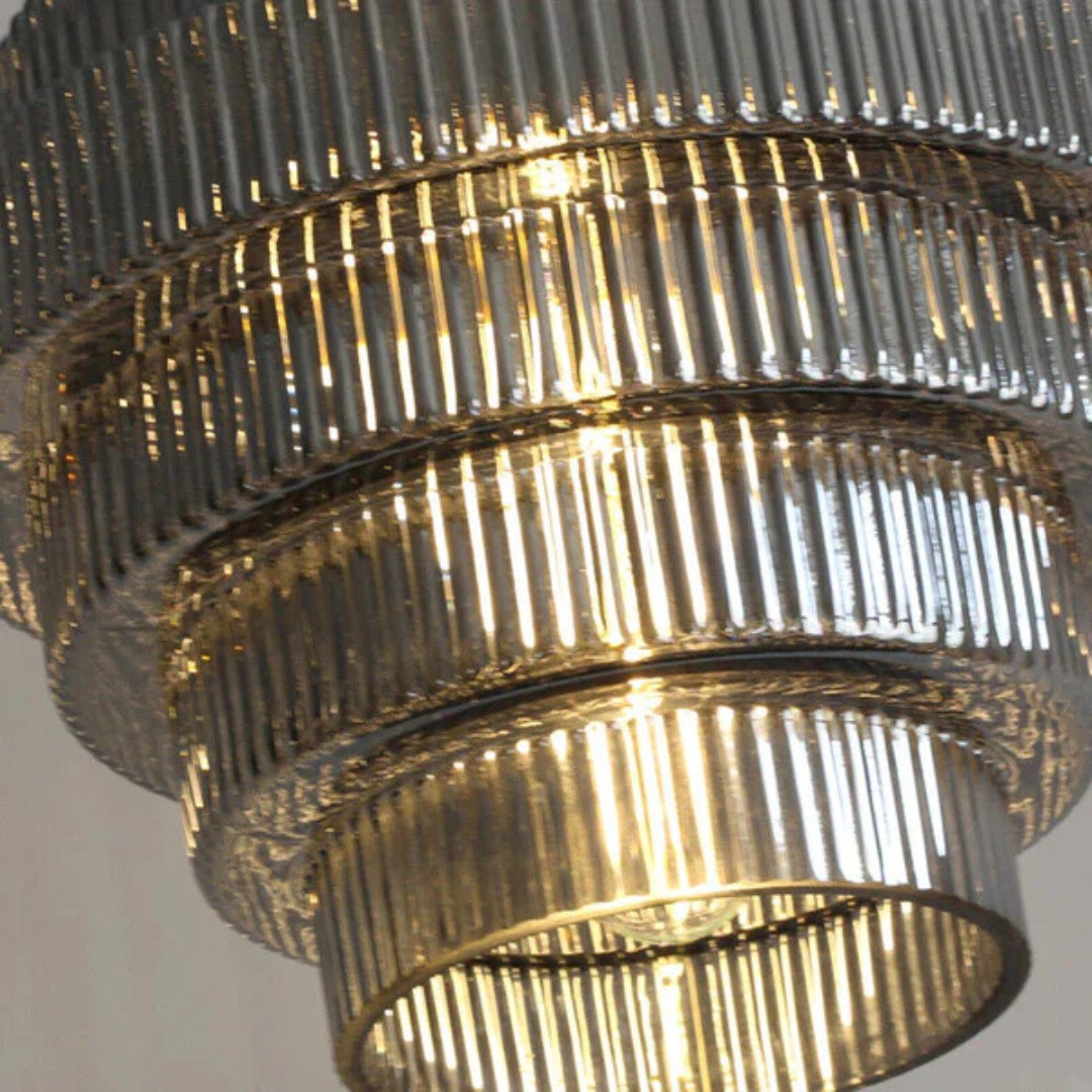 Cindra hanglamp van koper, glas – detailfoto van de afwerking (15)