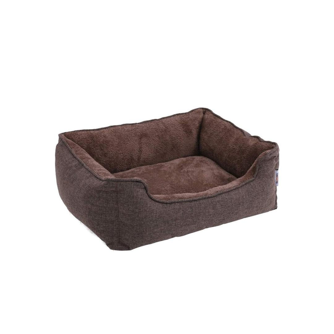 Hondenmand met antislip bodem – 70 x 55 x 21 cm – afneembare wasbare hoes – pluche ligoppervlak