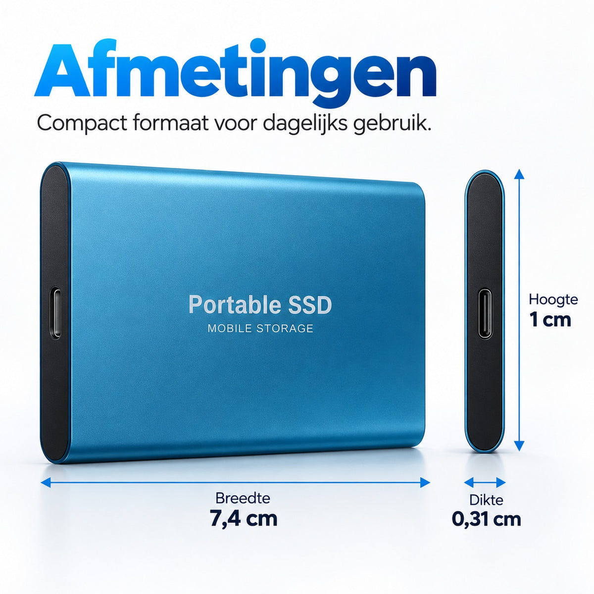 ssd van aluminiumlegering – met de meegeleverde onderdelen