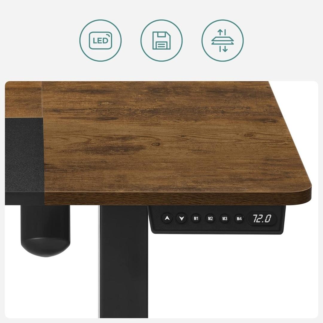 Complete werkplek set – elektrisch zit-sta bureau met geheugenfunctie en ergonomische bureaustoel, in hoogte verstelbaar