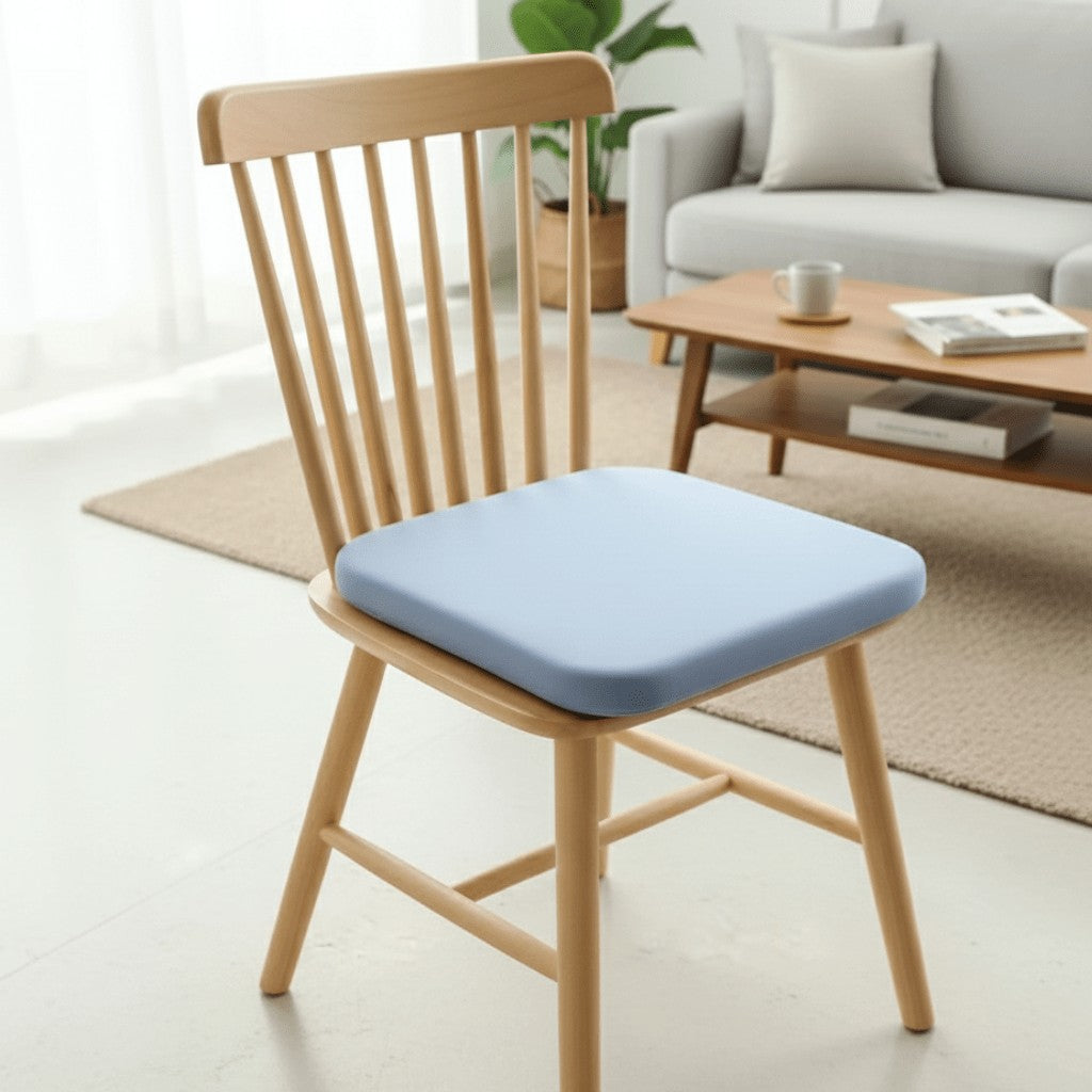 Culdra hoofdkussen in light blauw van memory foam – vooraanzicht