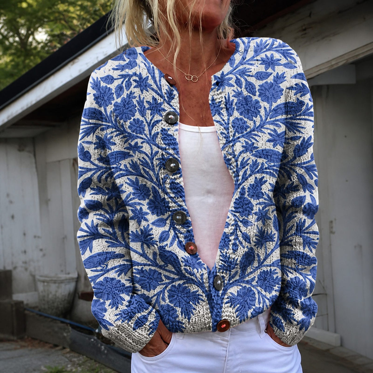 vest in blauw – zijaanzicht