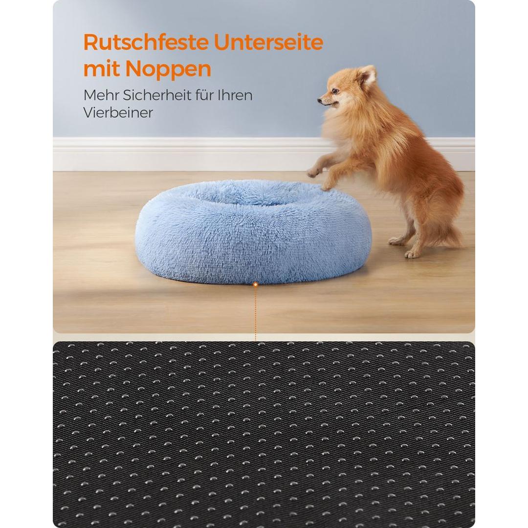 Donut hondenmand met memory foam – extra zacht pluche – afneembare vulling – antislip bodem