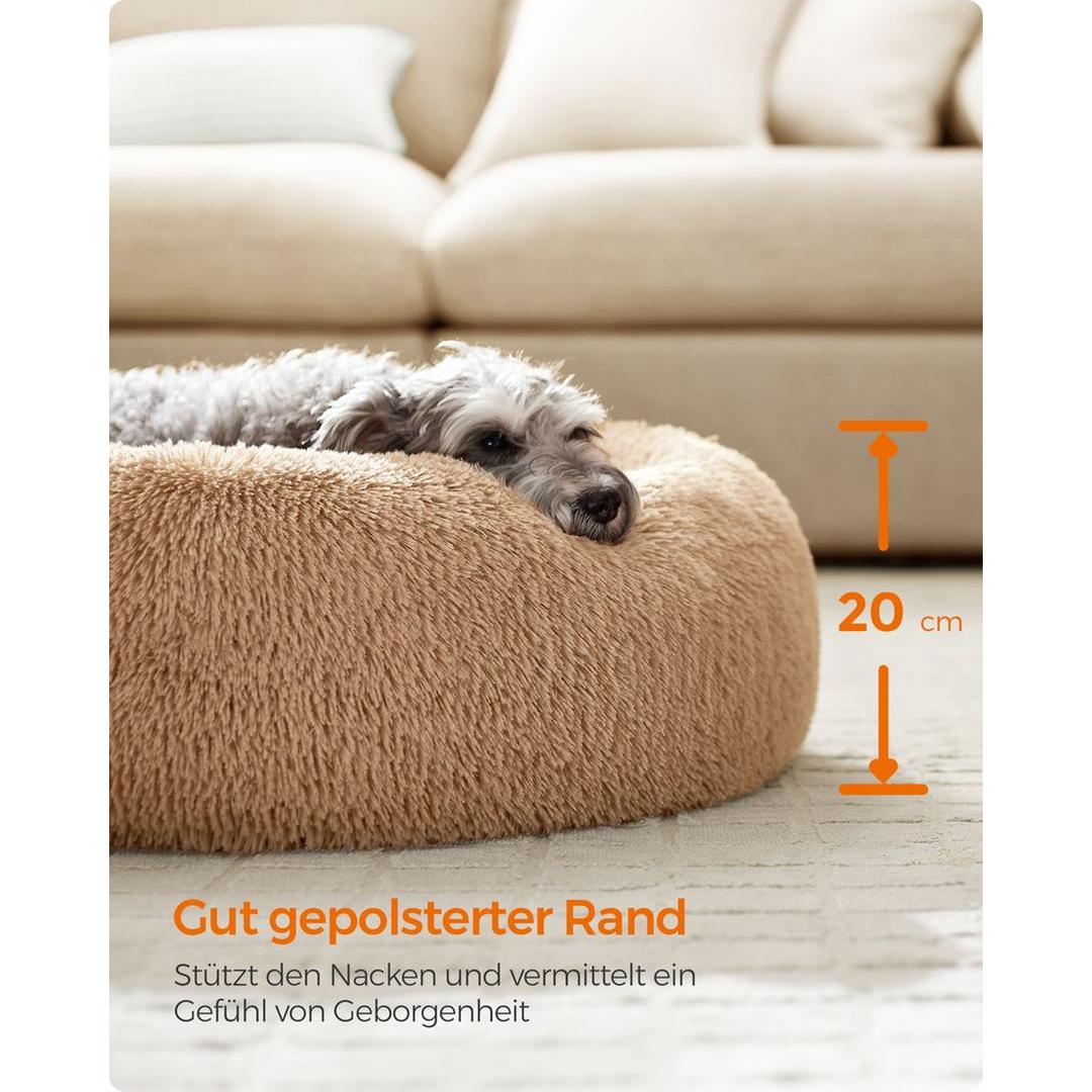 Donut hondenmand met memory foam – extra zacht pluche – afneembare vulling – antislip bodem