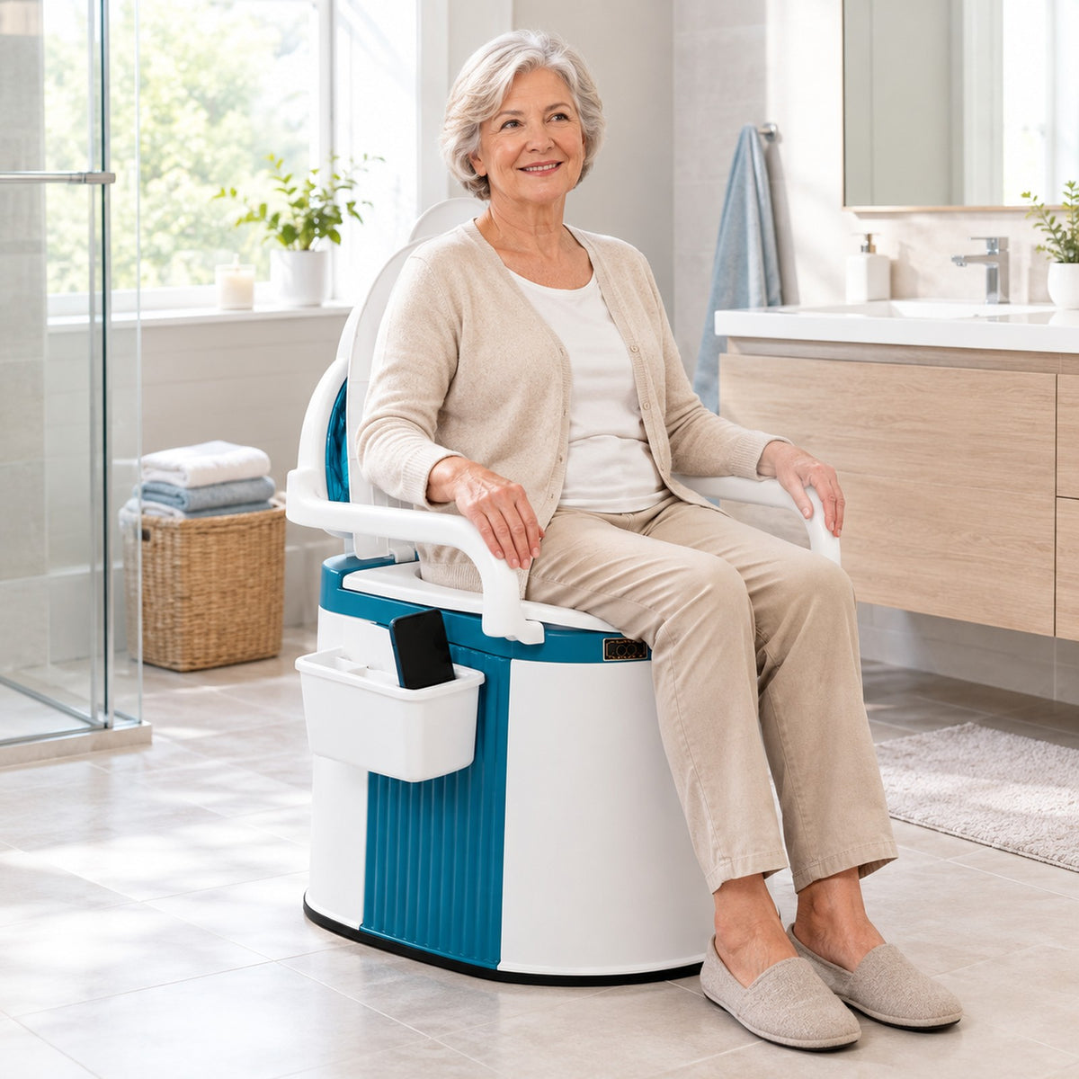 toilet van hdpe-kunststof – formaat in beeld