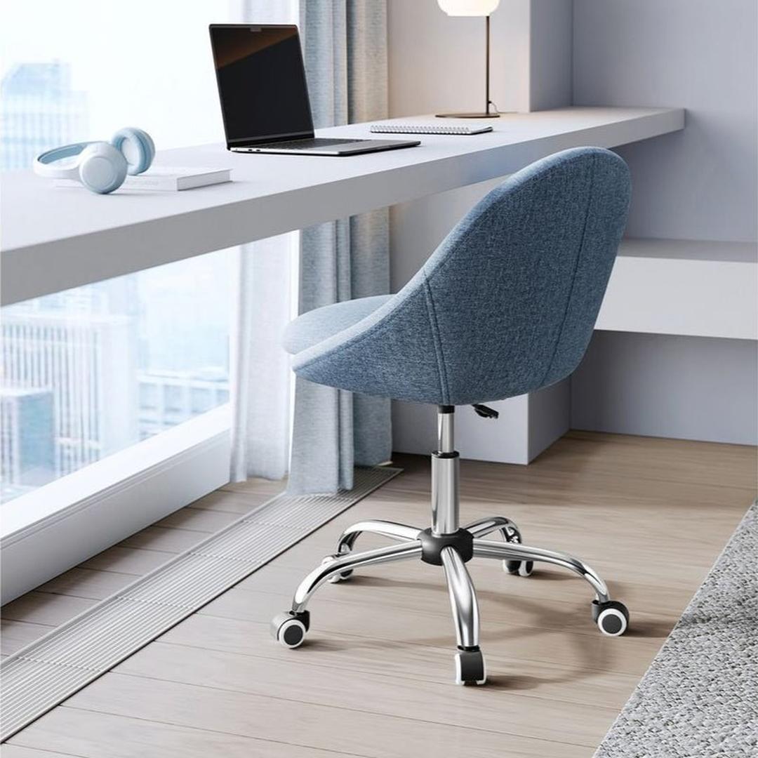 Compacte draaistoel zonder armleuningen – ergonomische bureaustoel – 360° draaibaar – in hoogte verstelbaar