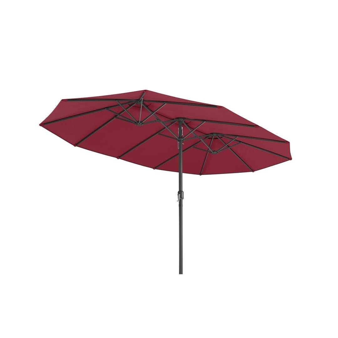 Dubbele parasol 460 x 270 cm – UPF 50+ UV-bescherming – stalen frame Ø48 mm – met slingermechanisme