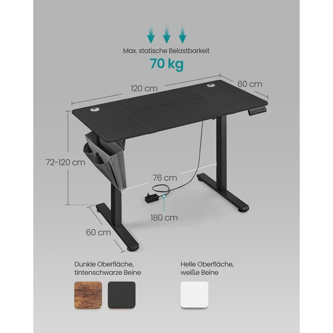 Elektrisch hoog-laag bureau – ergonomisch zit-sta bureau – elektrisch verstelbaar – thuis- en kantoorgebruik