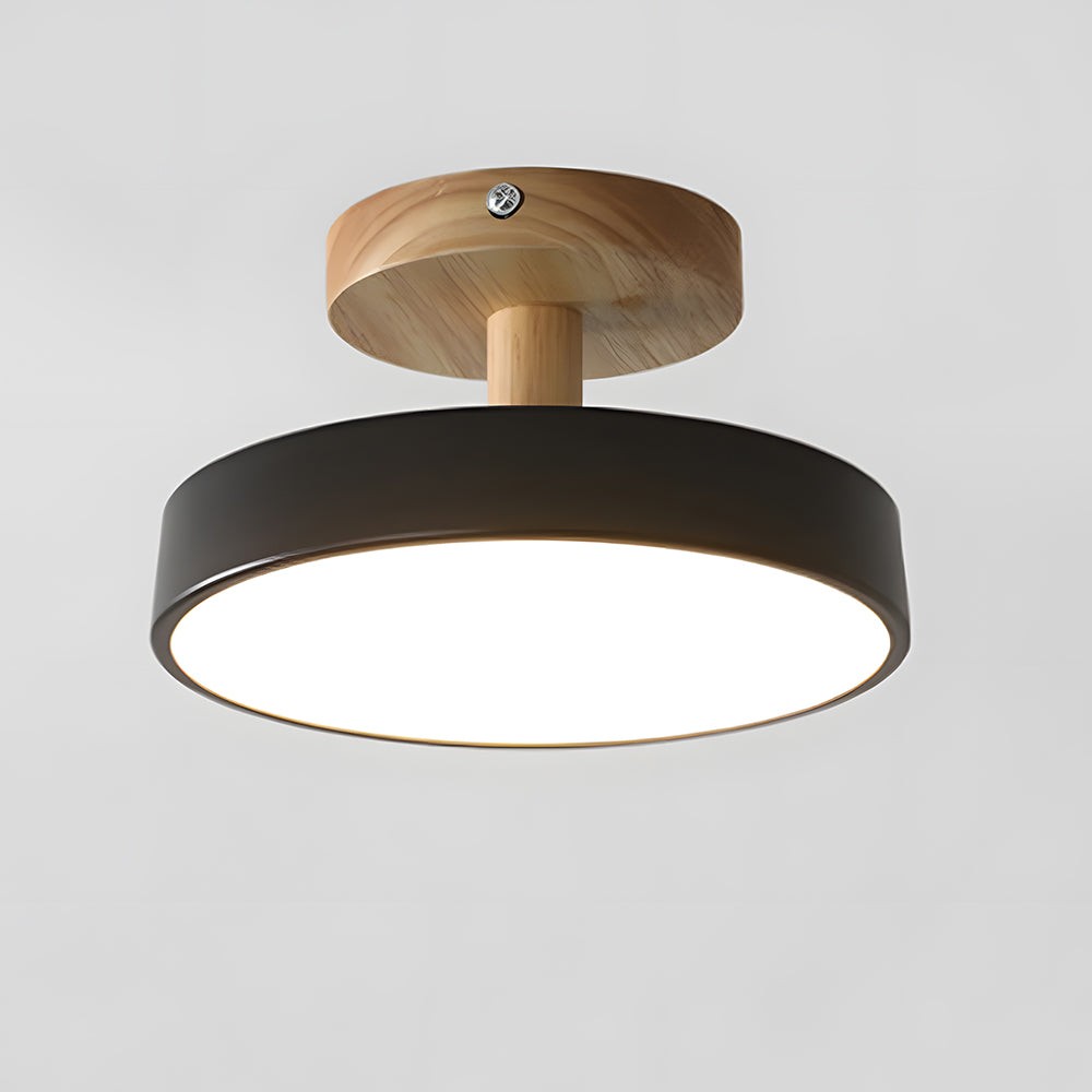 Elmar plafondlamp van hout en metaal – detail van de rand