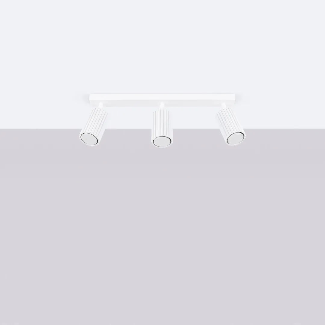 Witte Plafondlamp KARBON met 3 Lichtpunten – Moderne Lamp voor Woonkamer, Keuken of Hal