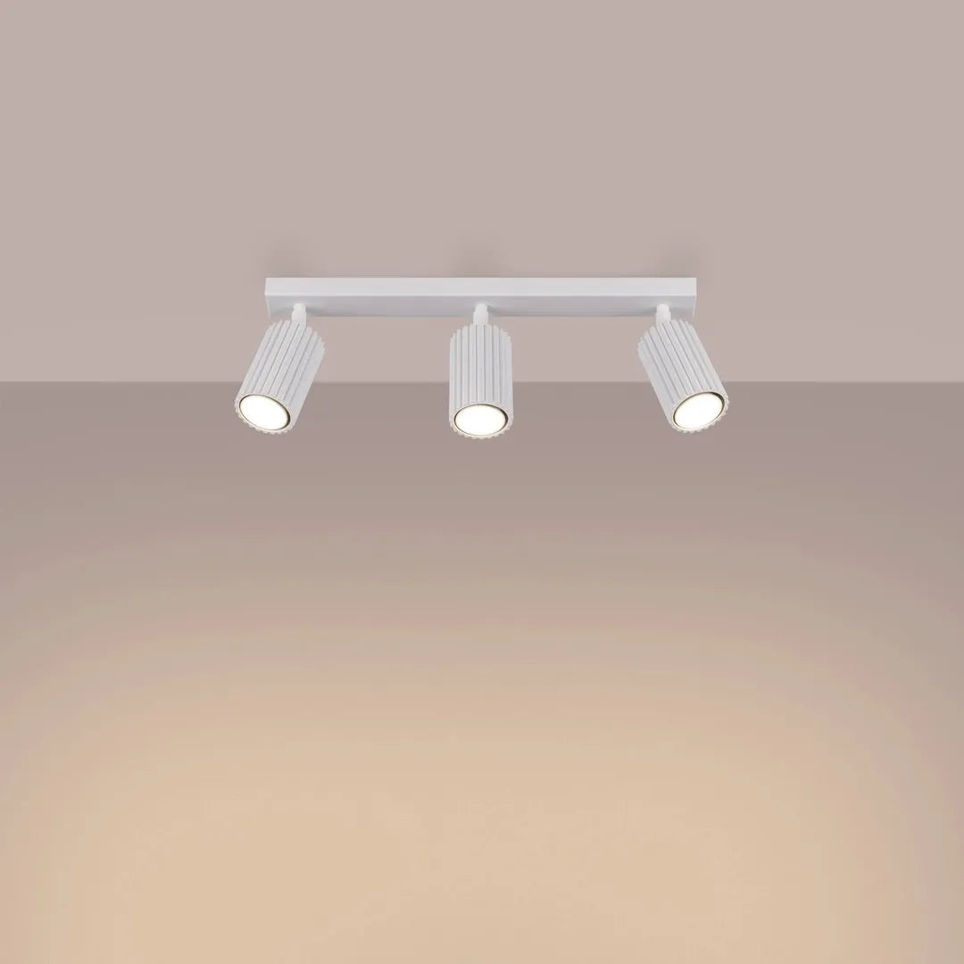 Witte Plafondlamp KARBON met 3 Lichtpunten – Moderne Lamp voor Woonkamer, Keuken of Hal