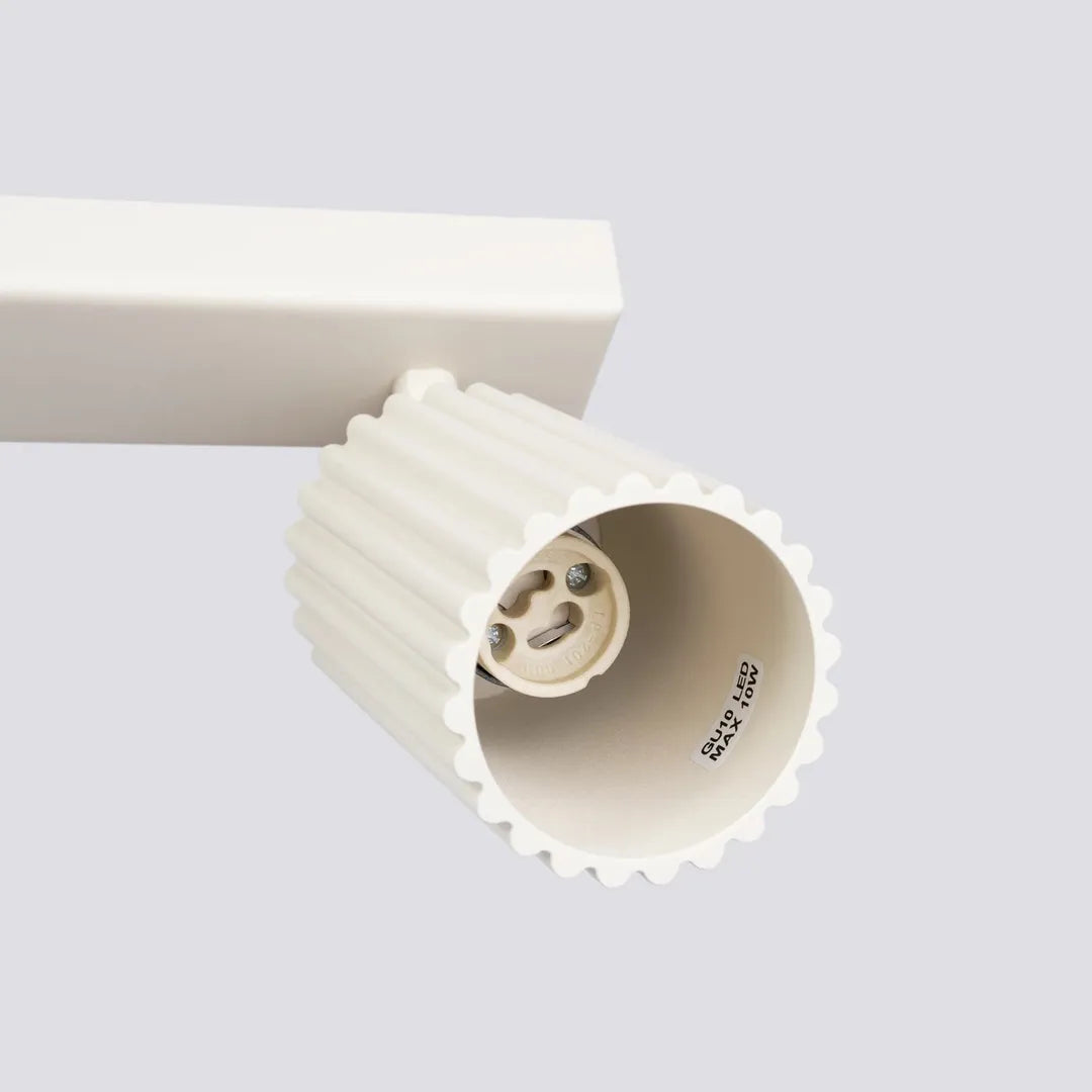 Beige Plafondlamp KARBON met 6 Lichtpunten – Moderne Designlamp voor Woonkamer, Eetkamer of Hal