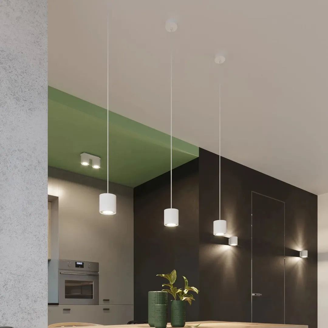 Witte Plafondlamp ORBIS 1 – Moderne Enkellamps Armatuur voor Woonkamer, Keuken of Hal