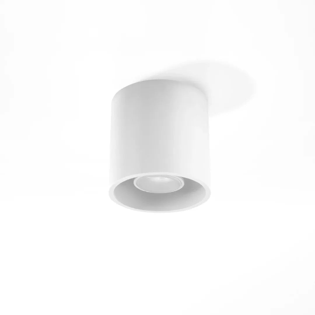 Witte Plafondlamp ORBIS 1 – Moderne Enkellamps Armatuur voor Woonkamer, Keuken of Hal